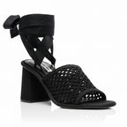 Miu Miu Macramé Crochet Lace-Up Sandals