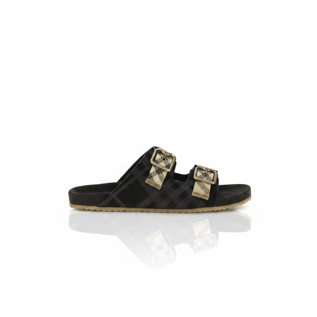 Burberry Check Suede Urchin Slides