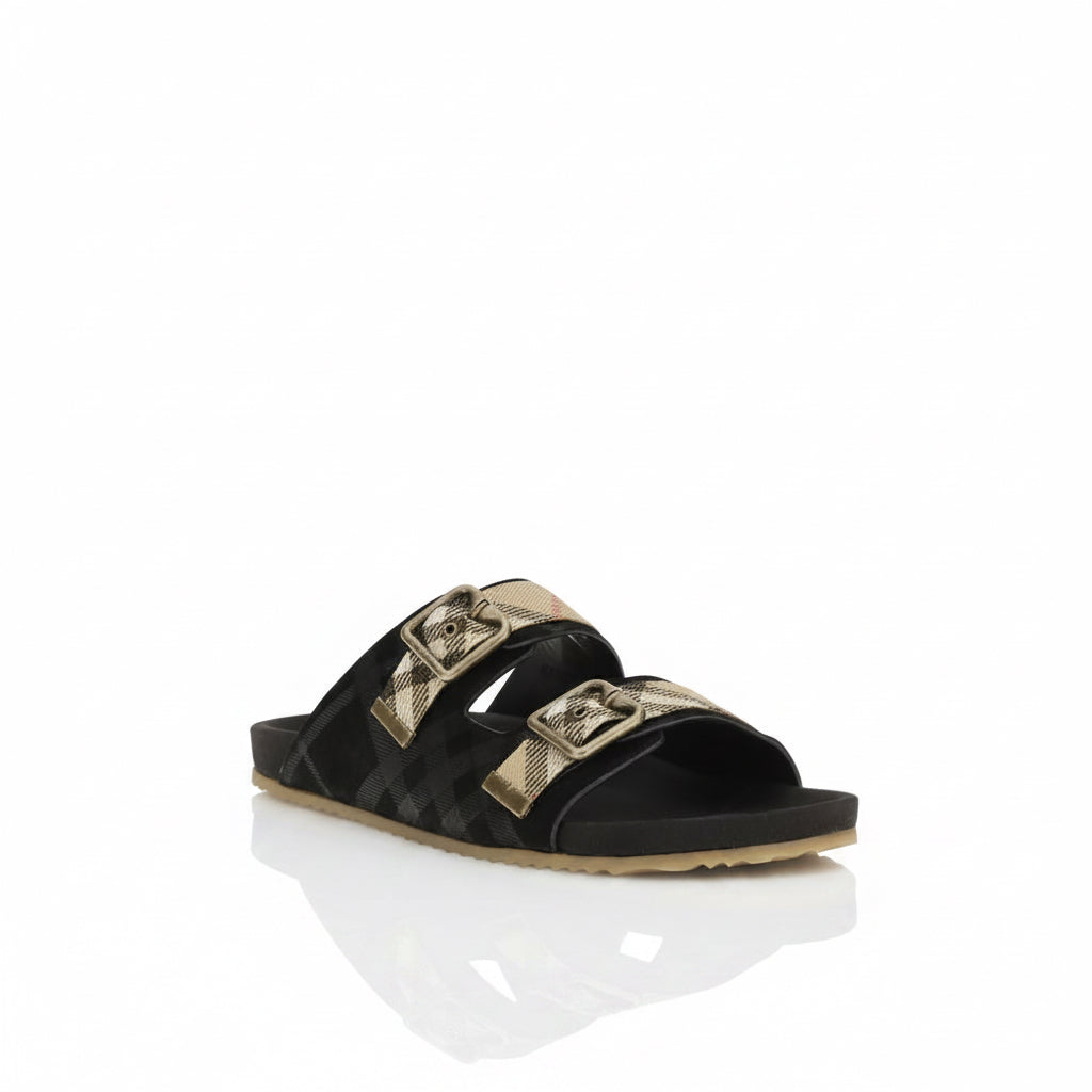 Burberry Check Suede Urchin Slides