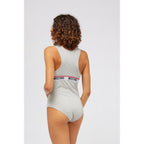 Body Moschino grigio a righe orizzontali