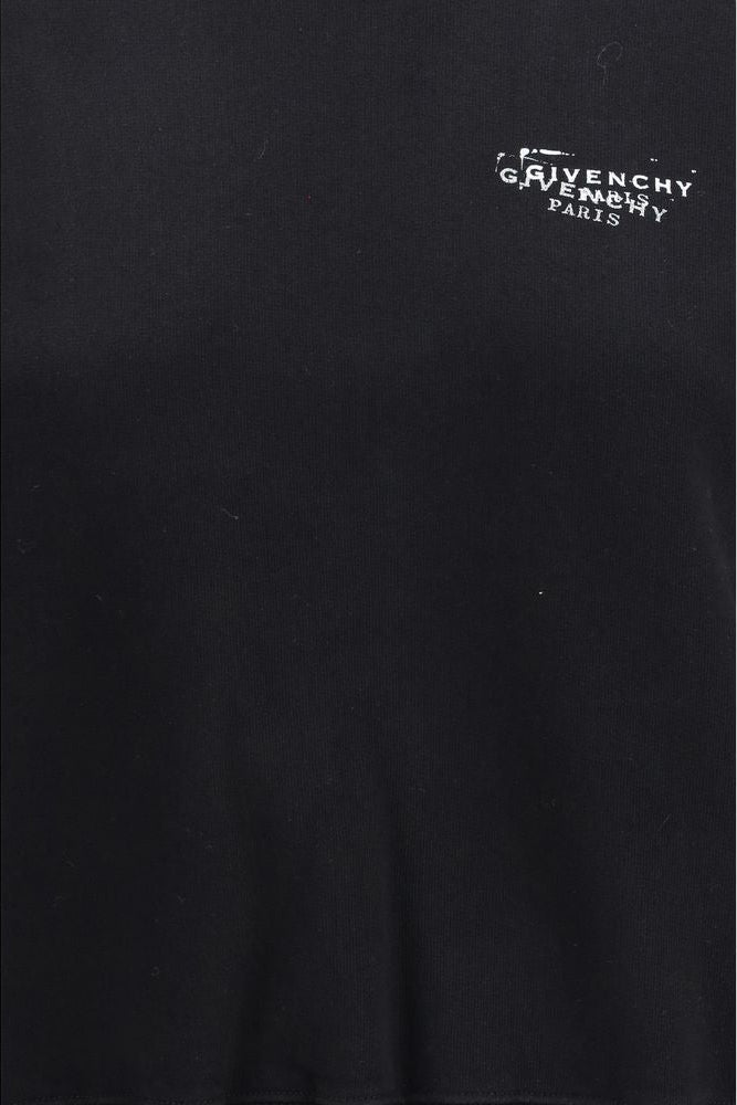 Givenchy Distressed Print Cropped Jumper