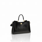 Dolce & Gabbana Vittoria Black Leather Handbag