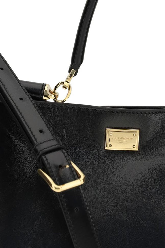 Dolce & Gabbana Vittoria Black Leather Handbag
