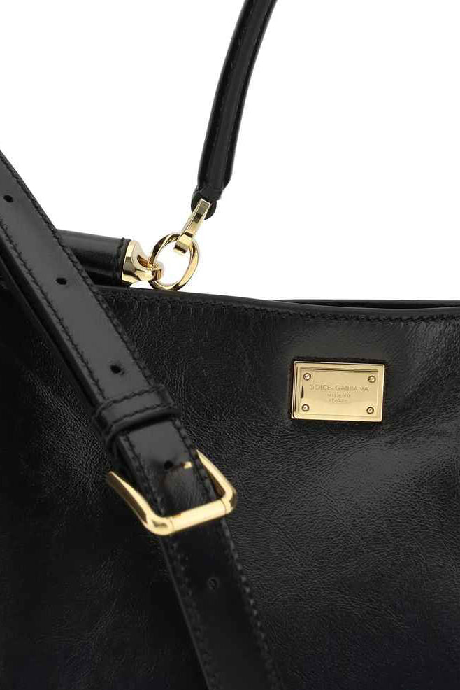 Dolce & Gabbana Vittoria Black Leather Handbag