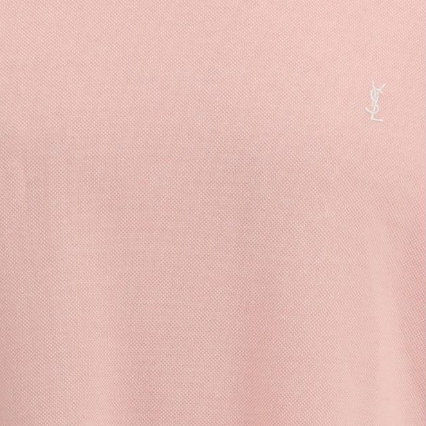 Saint Laurent Cassandre Cotton Rose Piqué T-Shirt