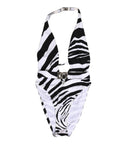 Dolce & Gabbana Zebra Print One-Piece Swimsuit