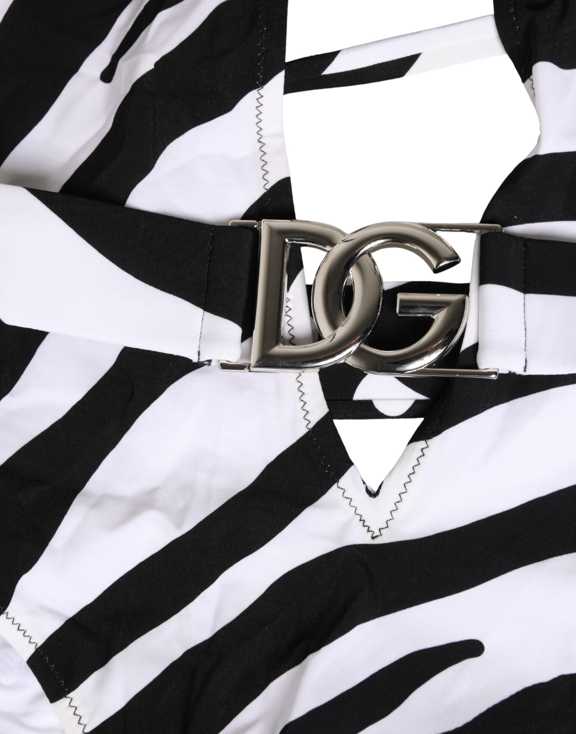 Dolce & Gabbana Zebra Print One-Piece Swimsuit