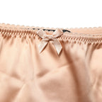 Dolce & Gabbana Nude Beige Silk Satin Lace Briefs