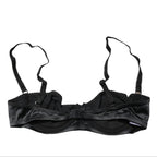 Dolce & Gabbana Black Satin Balconette Bra