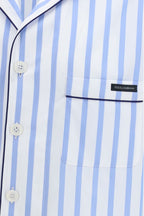 Dolce & Gabbana Short Sleeve Striped Poplin Shirt