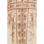 Zimmermann Indra Plunge Linen Maxi Dress