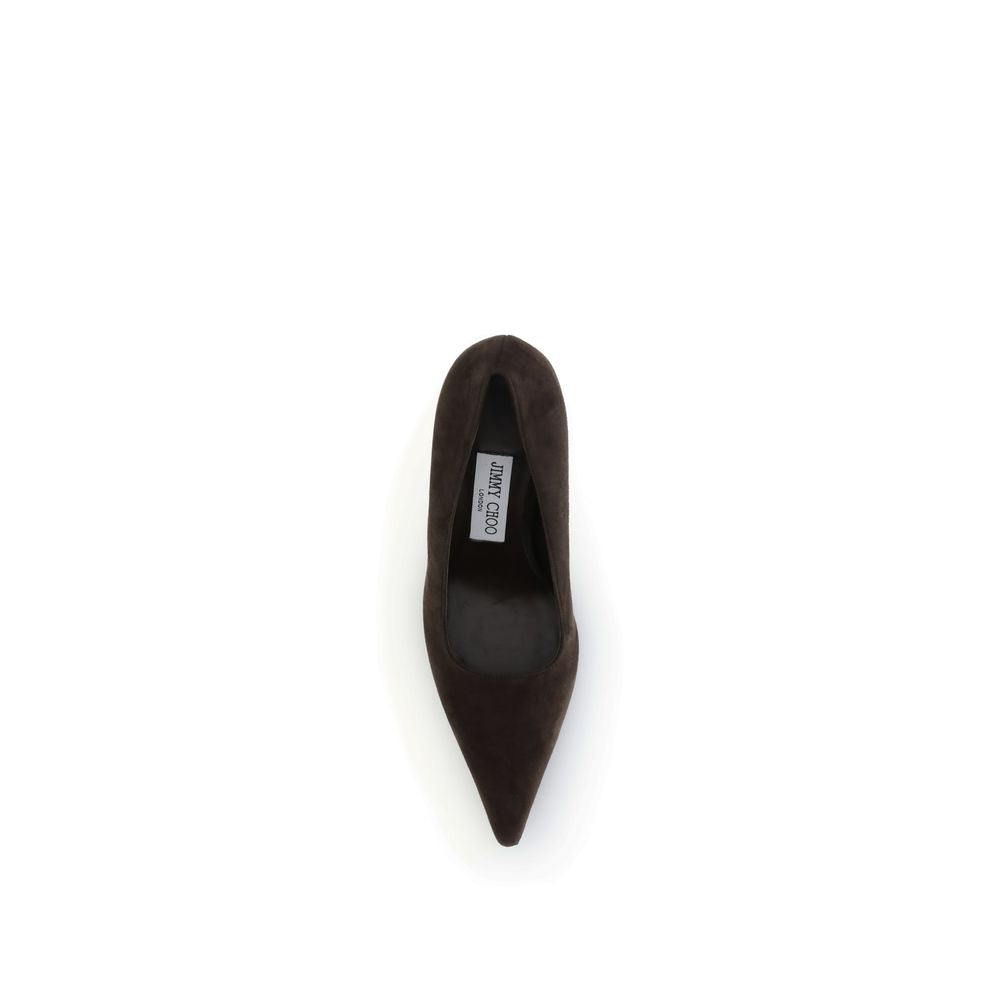 Jimmy Choo Ixia 80 Suede Pumps Chocolate
