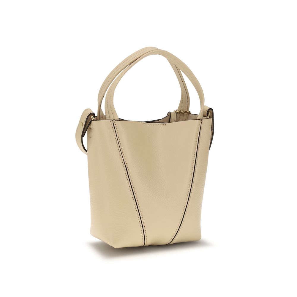 Chloé Spin Small Beige Bucket Tote Bag
