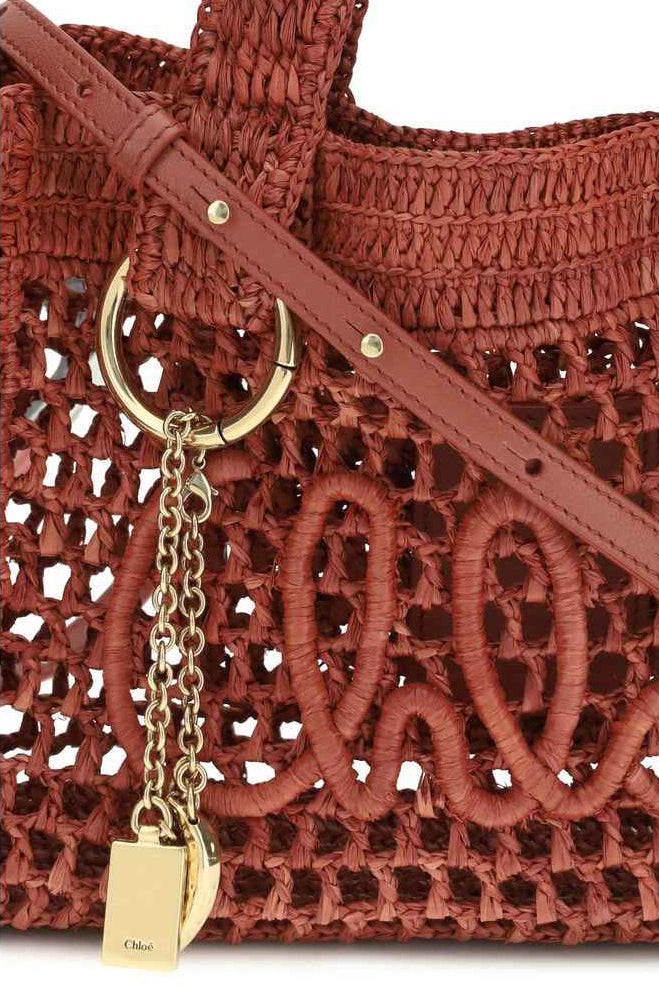 Chloé Multicolor Raffia Shoulder Bag