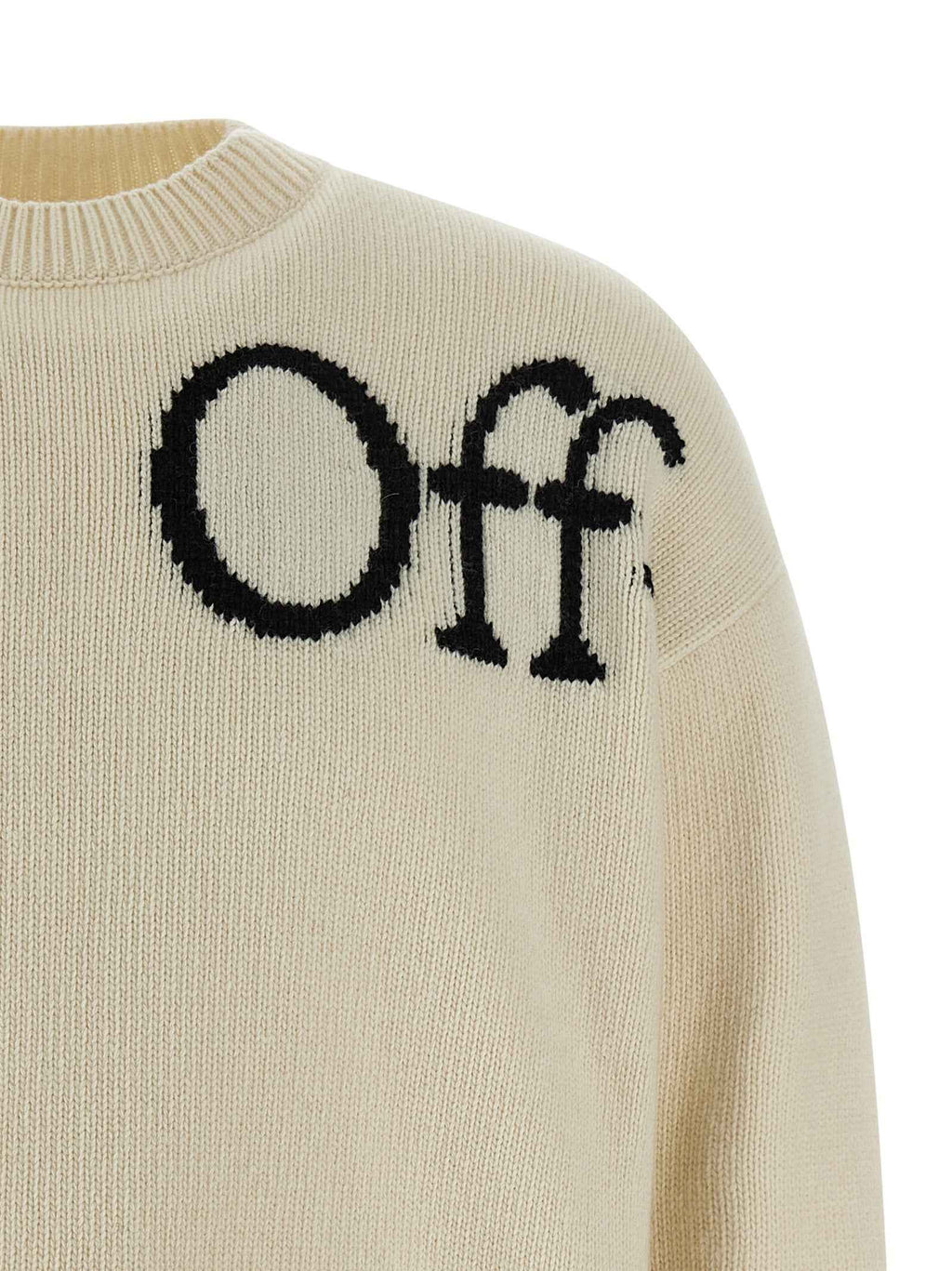 Off-White Bicolor Wool Cardigan