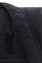 Saint Laurent Niki Small Messenger Bag in ECONYL® Nylon Black