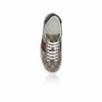 Gucci Ace GG Supreme Web-Striped Sneakers