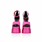 Versace Aevitas Double Platform Sandals Fuchsia