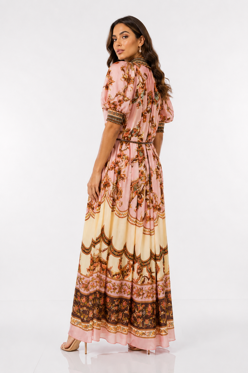 Zimmermann Aster Billow Mauve Jacobean Maxi Dress