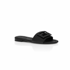 Fendi Baguette Leather Slides Selleria Edition