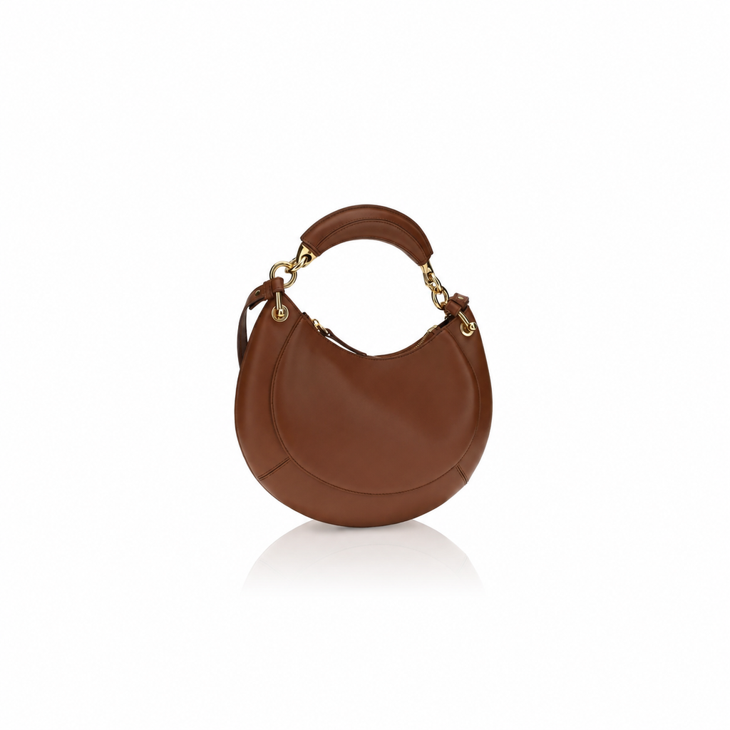 Chloé Banana Leather Brown Hobo Bag