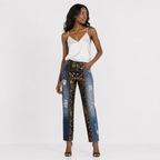 Dolce & Gabbana Baroque-Panel Tapered Patchwork Jeans