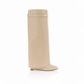 Givenchy Shark Pinch Beige Knee-High Boots