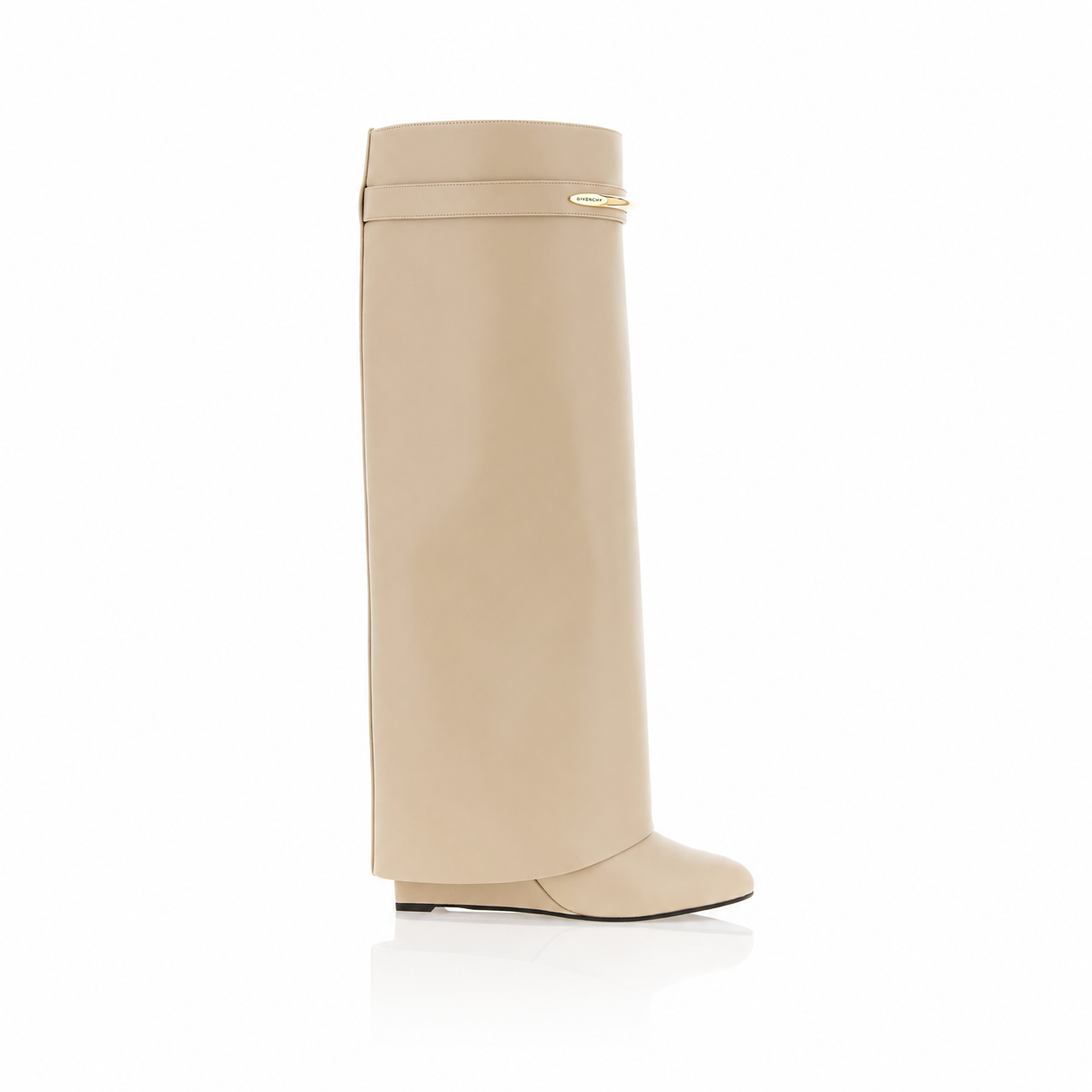 Givenchy Shark Pinch Beige Knee-High Boots