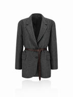 Brunello Cucinelli Belted Single-Breasted Blazer