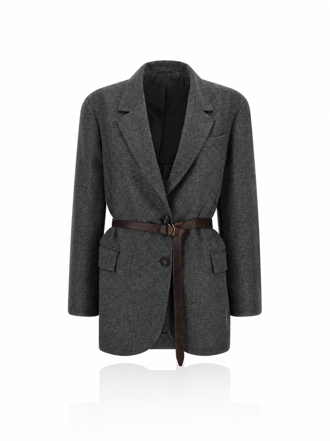 Brunello Cucinelli Belted Single-Breasted Blazer