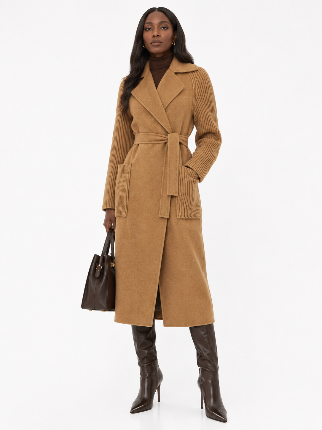 Max Mara Berard1234 Ribbed Wool Coat