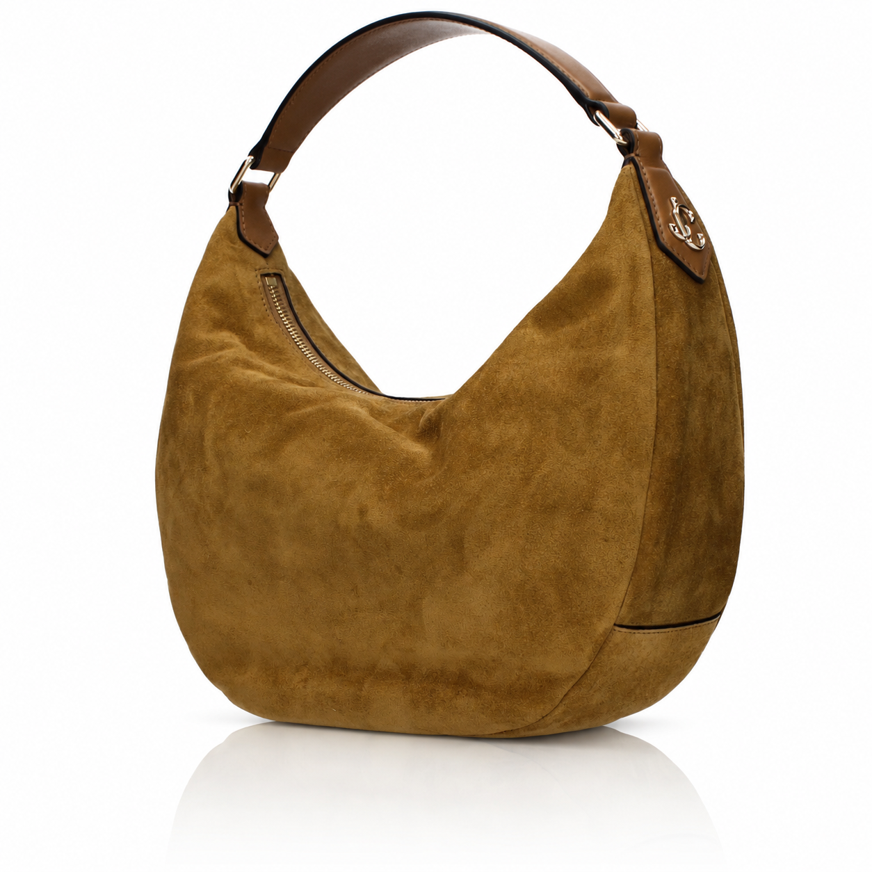 Jimmy Choo Bets Camel Suede Hobo Bag