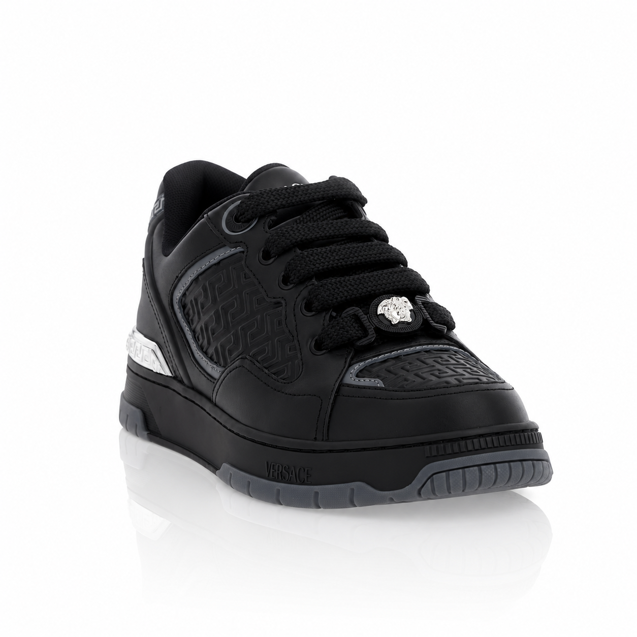 Versace Biggie Basket Leather Sneakers