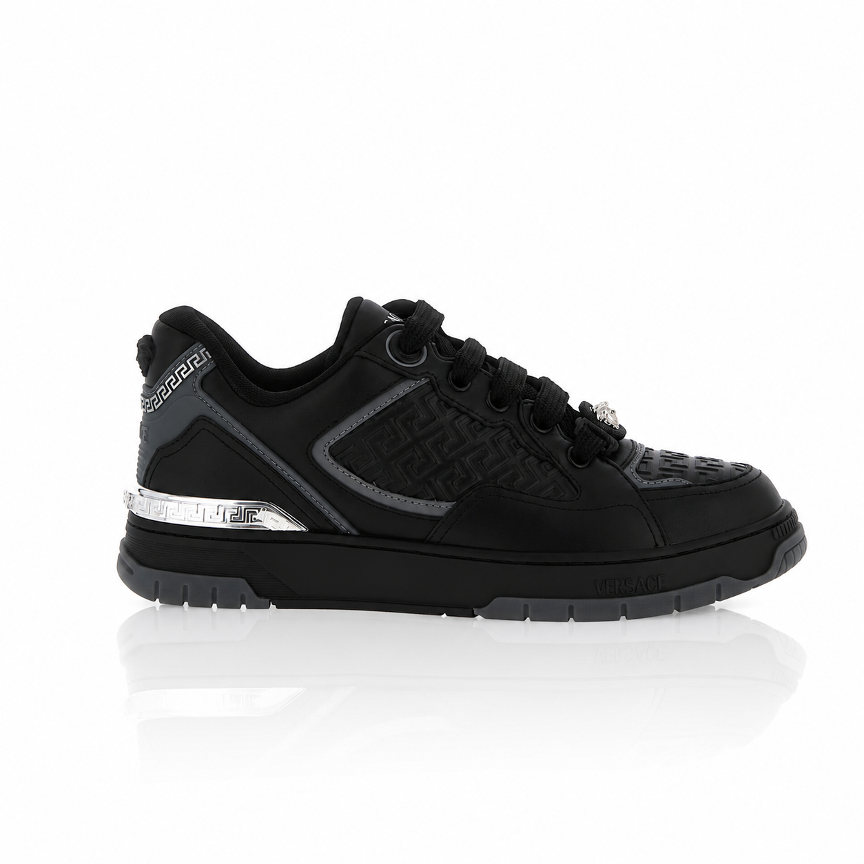 Versace Biggie Basket Leather Sneakers