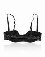 Dolce & Gabbana Black Satin Balconette Bra