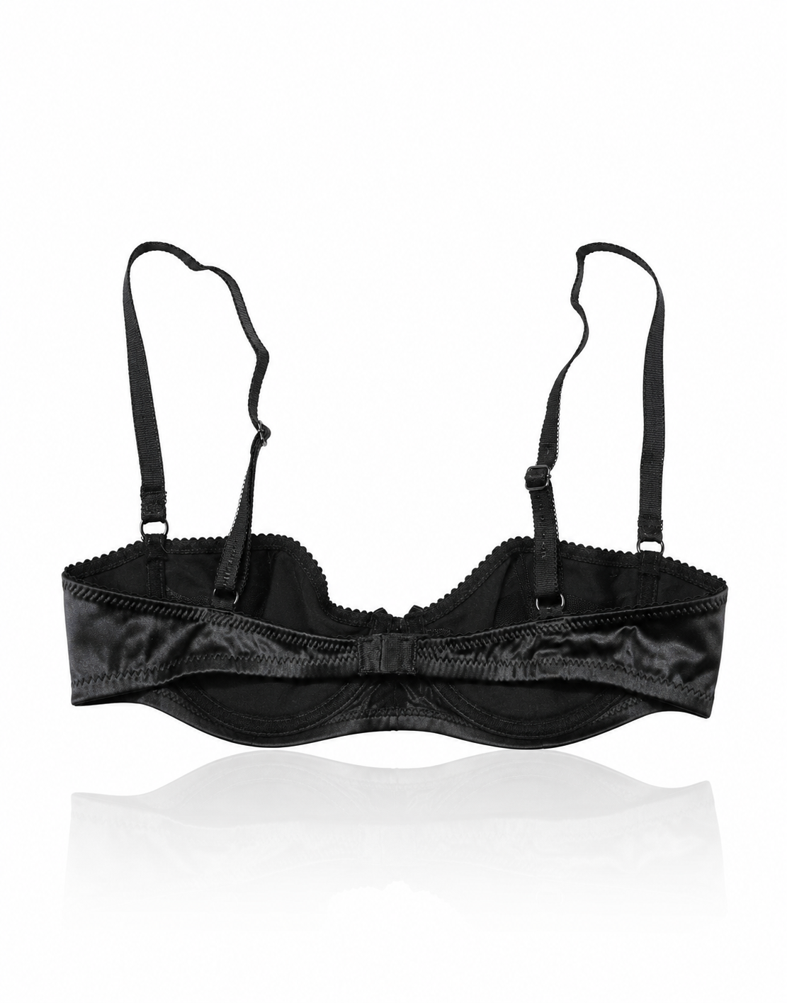 Dolce & Gabbana Black Satin Balconette Bra