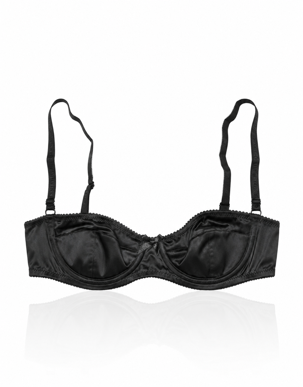 Dolce & Gabbana Black Satin Balconette Bra