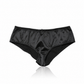 Dolce & Gabbana Black Silk Satin Lace Briefs