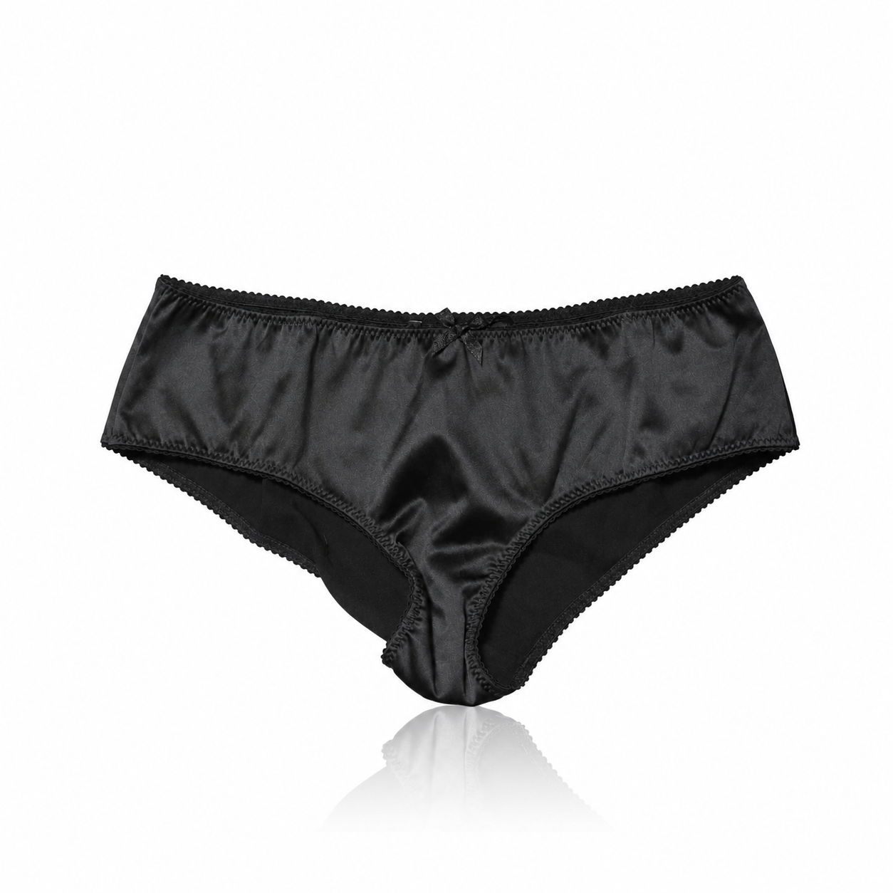 Dolce & Gabbana Black Silk Satin Lace Briefs