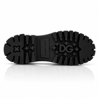 Dolce & Gabbana Black Leather Trekking Derby Shoes