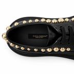 Dolce & Gabbana Black Leather Trekking Derby Shoes