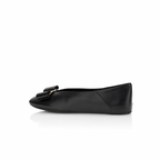 Ferragamo Vara Bow Matte Leather Ballet Flats