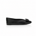 Ferragamo Vara Bow Matte Leather Ballet Flats