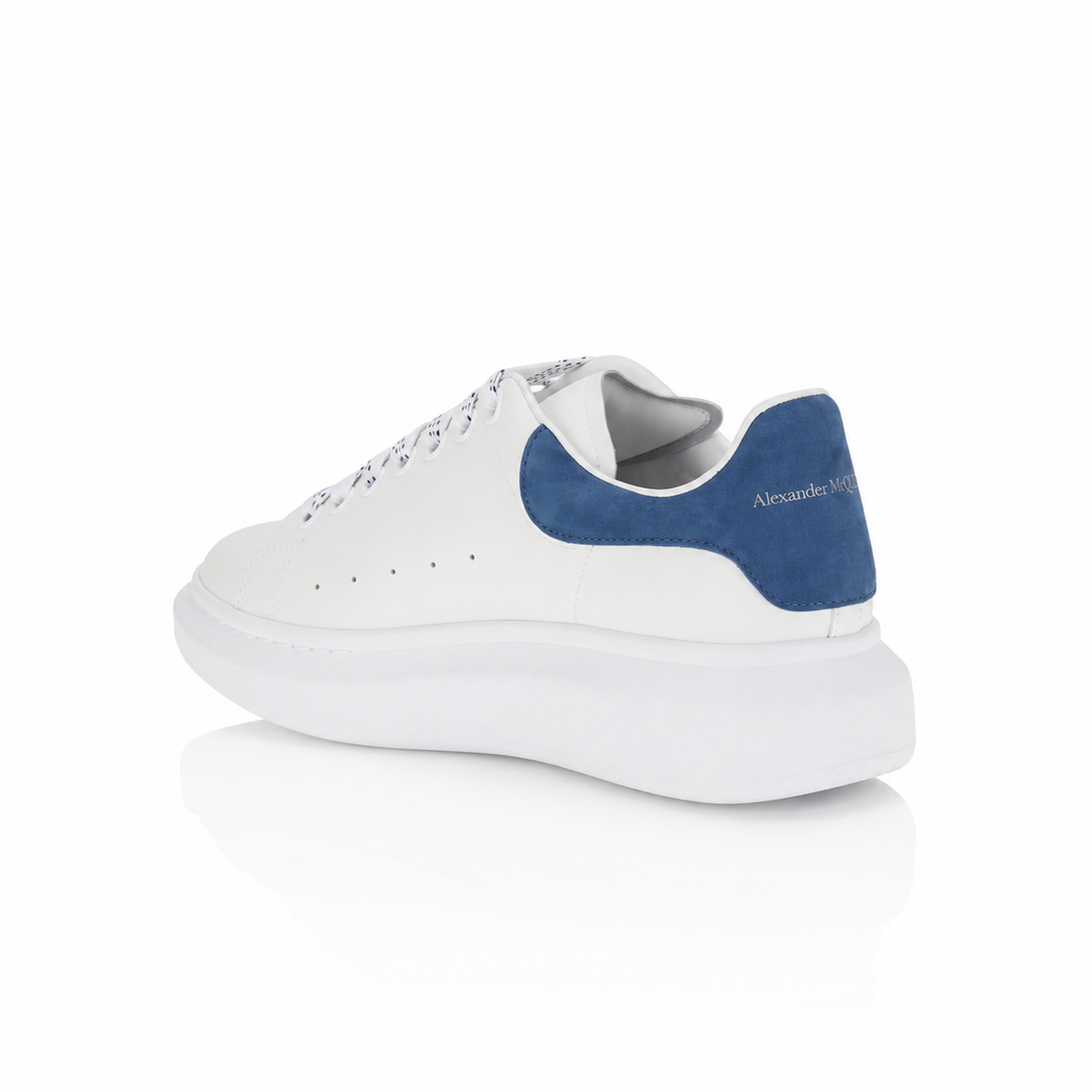 Alexander McQueen Blue Suede Tab Sneakers