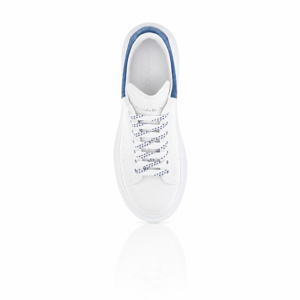 Alexander McQueen Blue Suede Tab Sneakers