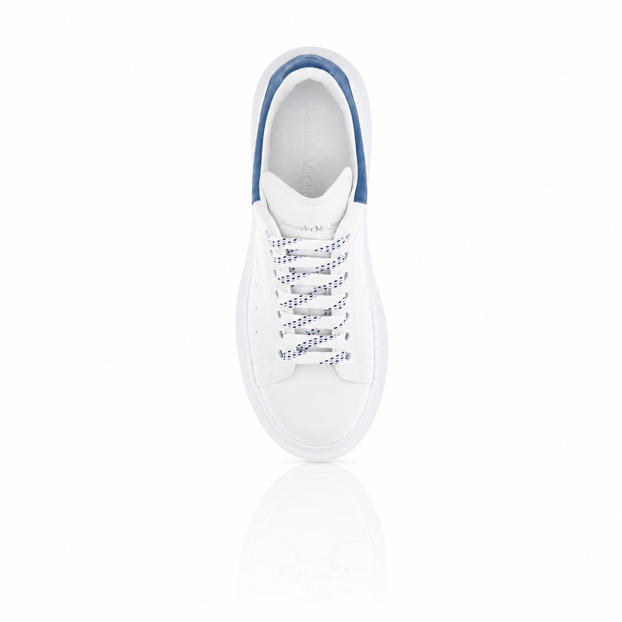 Alexander McQueen Blue Suede Tab Sneakers