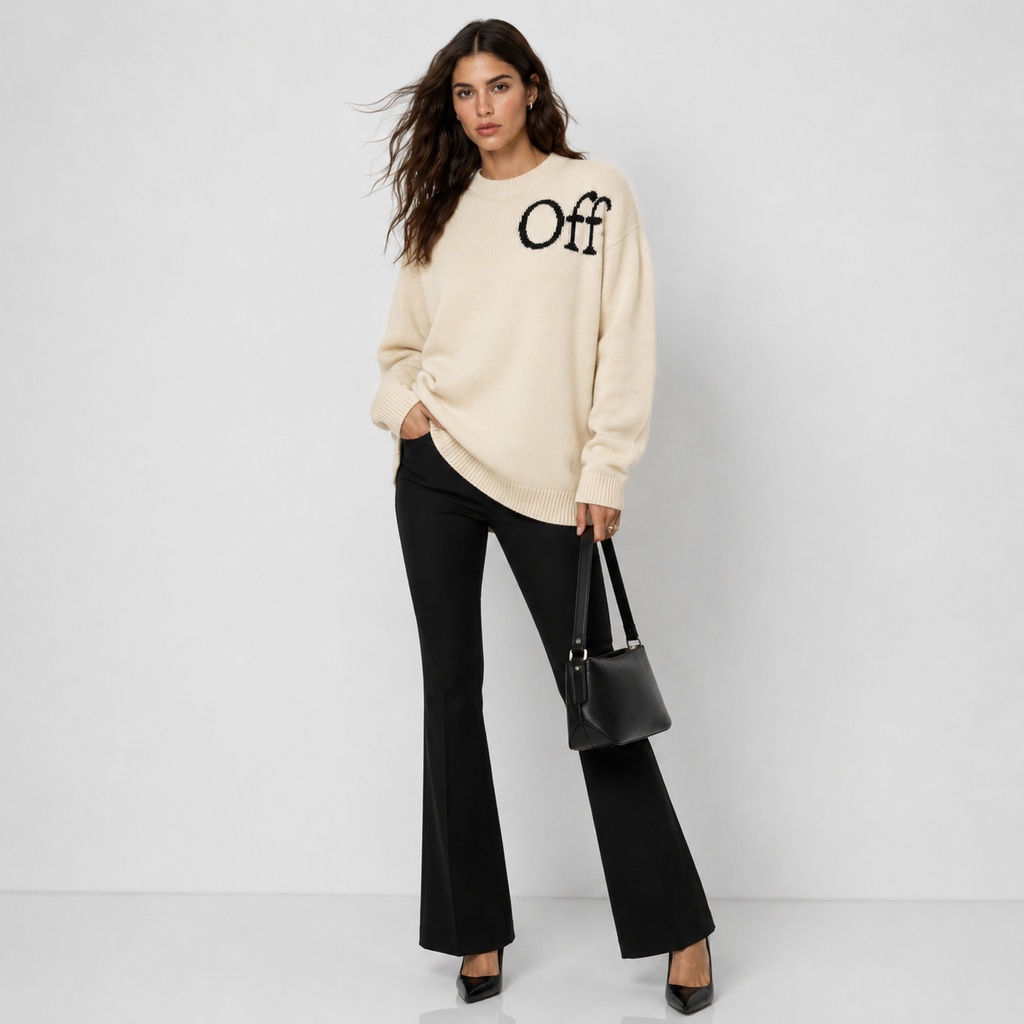 Off-White Bookish Knit Crewneck Jumper