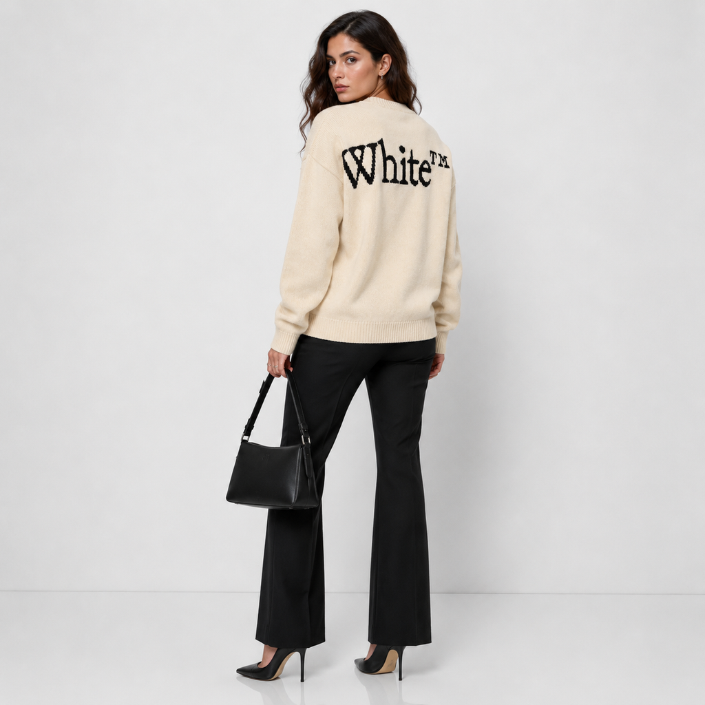 Off-White Bookish Knit Crewneck Jumper