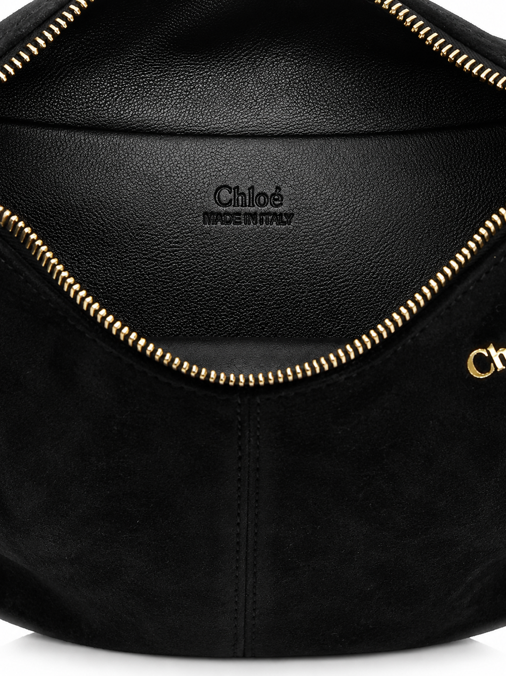Chloé Black Suede Calfskin Bracelet Hobo Bag