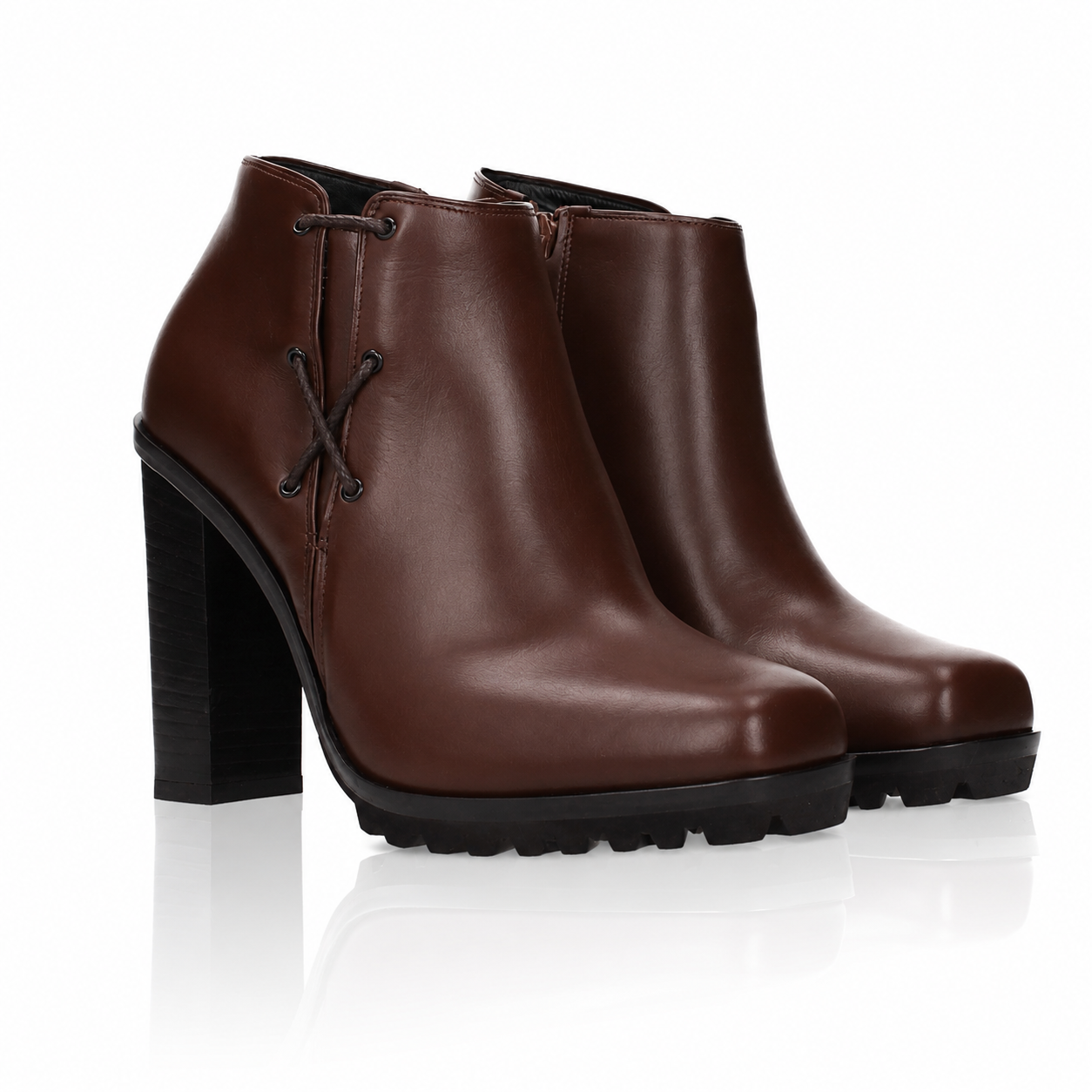 Max Mara Braiday Criss-Cross Heeled Leather Boots